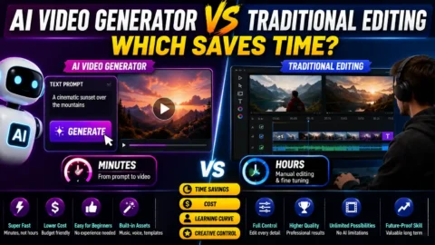 AI Video Generator vs Traditional Editing: Which Saves Time?