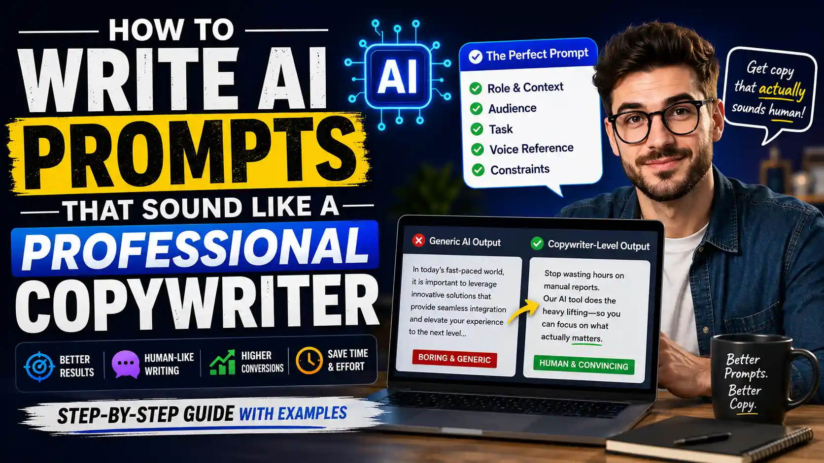 How to Write AI Prompts That Sound Like a Professional Copywriter