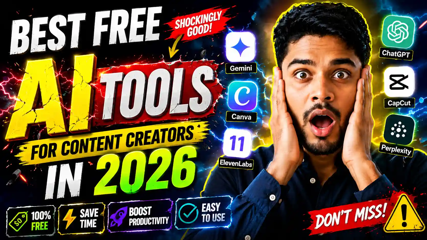 Best Free AI Tools for Content Creators in 2026 3 Best Free AI Tools for Content Creators in 2026