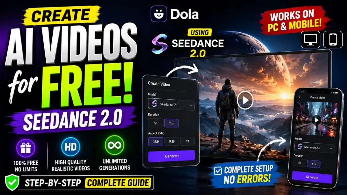 Generate Cinematic AI Videos for Free Using Seedance 2.0 (No Watermark, No Paywalls) 1 Free Using Seedance 2.0