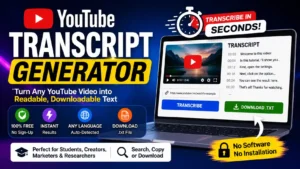 Free YouTube Transcript Generator 2026 1 Free YouTube Transcript Generator